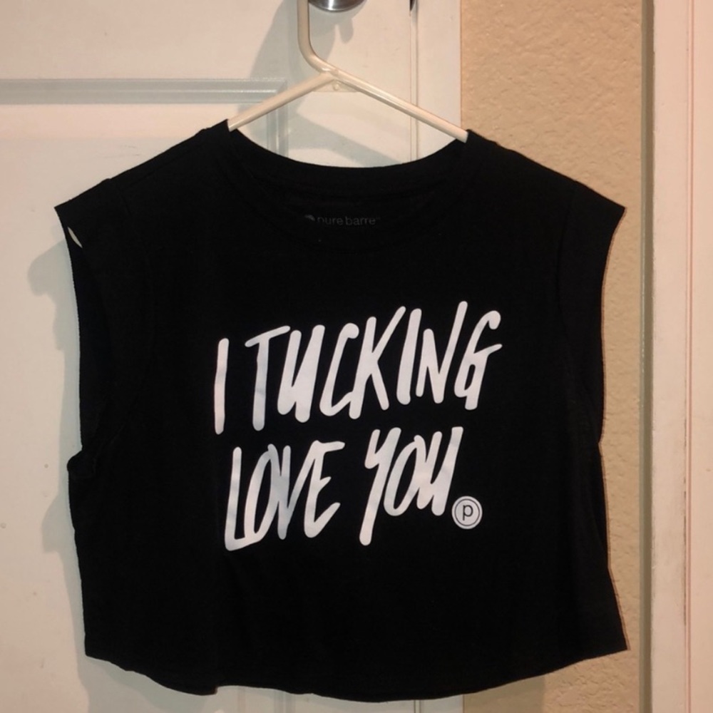 NWT Tucking Love You Pure Barre Crop Top